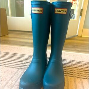 Teal Hunter kids rain boots